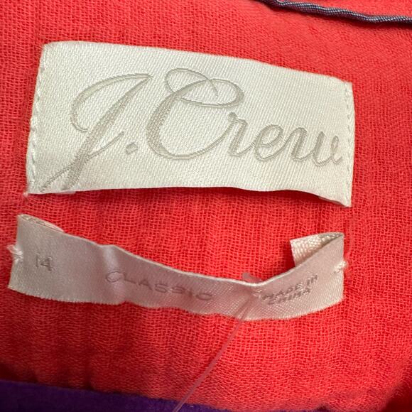 J. Crew Garçon Classic Double-Gauze Button Down Long Sleeve Shirt Sz 14 New - Picture 8 of 9